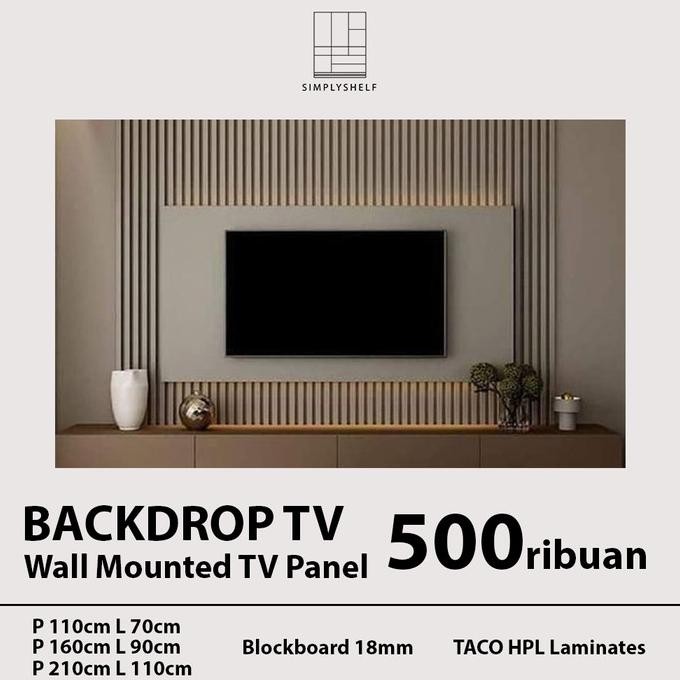ready  Backdrop TV - custom plywood HPL