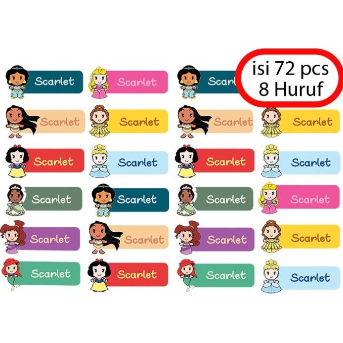 

ready Stiker Label Nama Anak Vinyl Waterproof Bahan Tebal murah