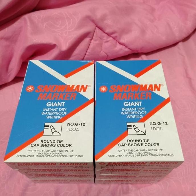 

Ready Snowman marker G-12 spidol permanen snowman marker 1 pak isi 12 pcs