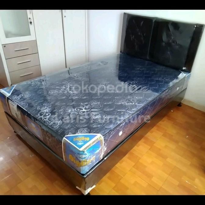 new Springbed bigline by bigland -120x200 FULLSET Kasur +divan+sandaran murah
