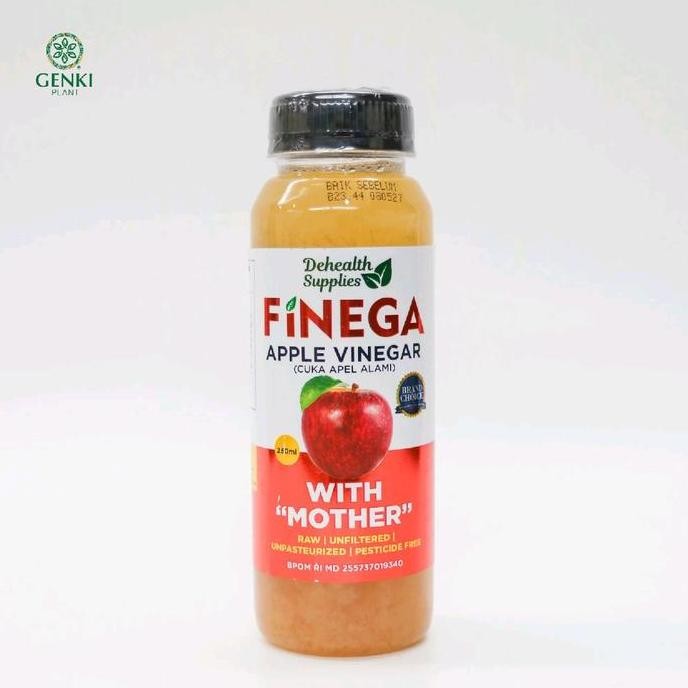 

STOK TERBATAS FINEGA APPLE CIDER VINEGAR / CUKA APEL (BOTOL PLASTIK) - 250 ML
