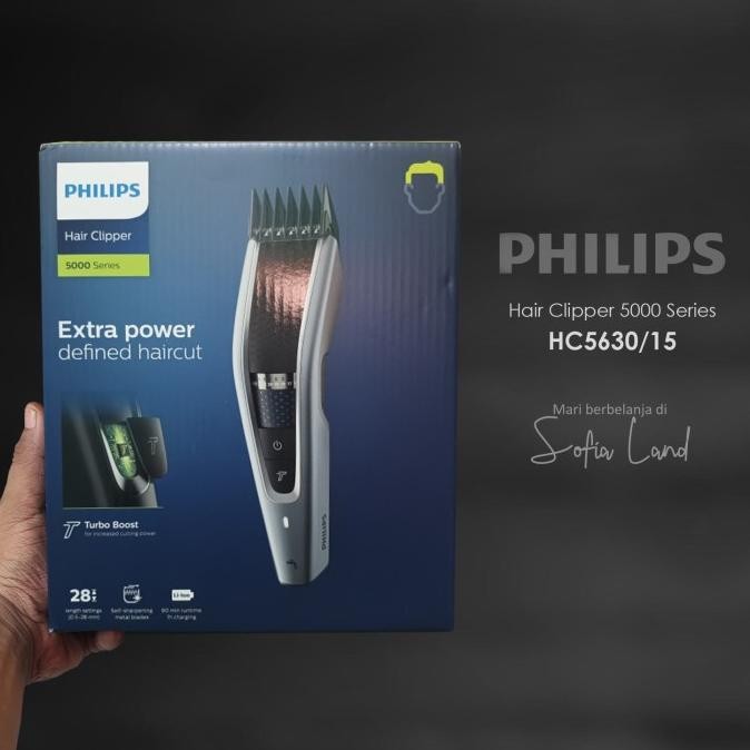 BEBAS ONGKIR - Philips HC5630 Alat Pencukur Rambut Hair Clipper Series 5000 HC5630/15