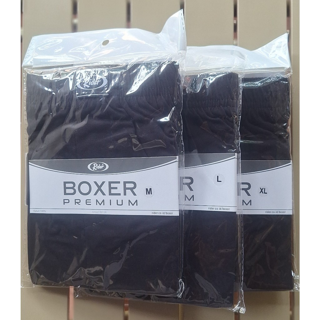Boxer Rider Premium Celana Bokser Celana Tidur R812BHT isi 1 asli rider