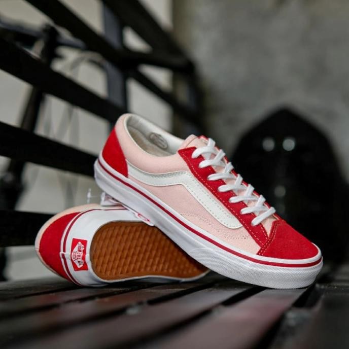 Sale Vans Old Skool V36Og Billy'S Red Pink Japan Market Original Murah