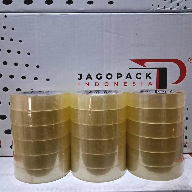 

ready 1 LUSIN / 12 Pcs - Lakban Isolasi 24 mm x 90 Yard - Jago Pack Indonesia murah