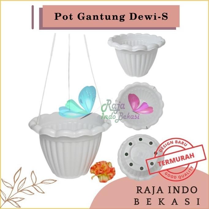 Pot Gantung Dewi S Putih Pot Gantung Renda 20 Putih Pot Bunga Gantung