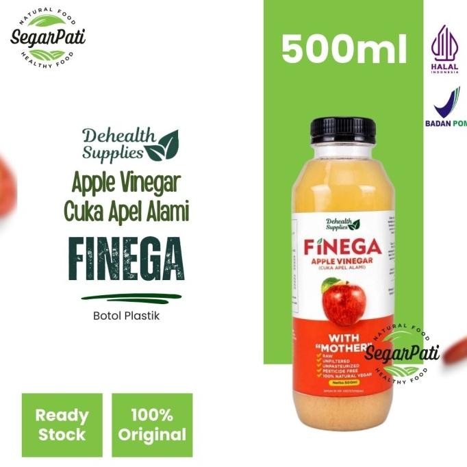 

STOK TERBATAS FINEGA DEHEALTH APPLE VINEGAR/ CUKA APEL ALAMI - BOTOL PLASTIK 500 ML