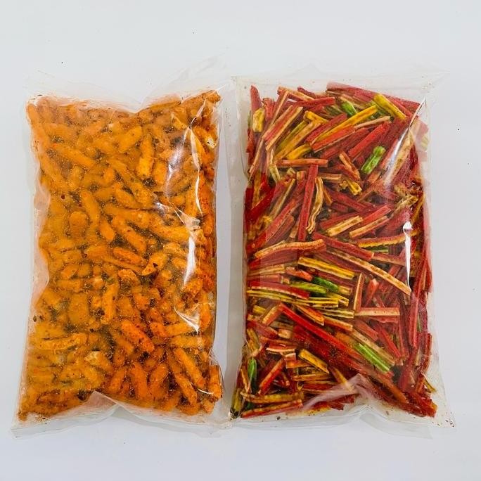 

Ready Paket Hemat Beli 1 Dapat 2 Produk Berbeda Basreng Balado Dan Keripik Lainnya 500gr+500gr