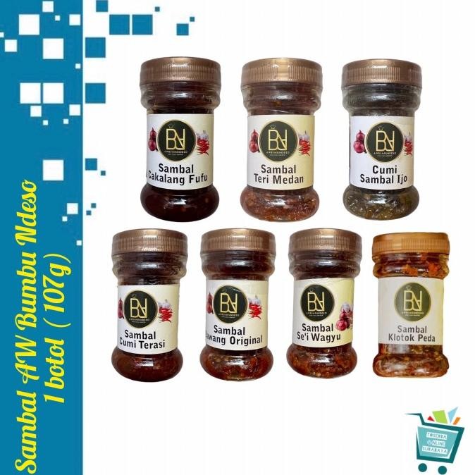 

Sambal Cakalang / Klotok / Teri Medan / Bawang / Terasi AW Bumbu Ndeso