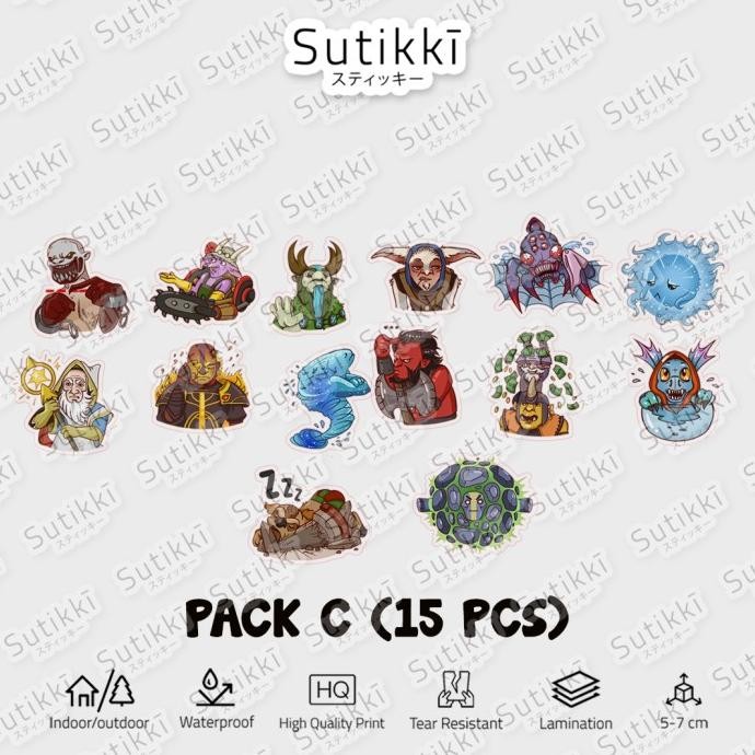 

ready Sticker Pack Dota 2 Steam Icefrog Warcraft Pudge Laptop Dota2 Game murah