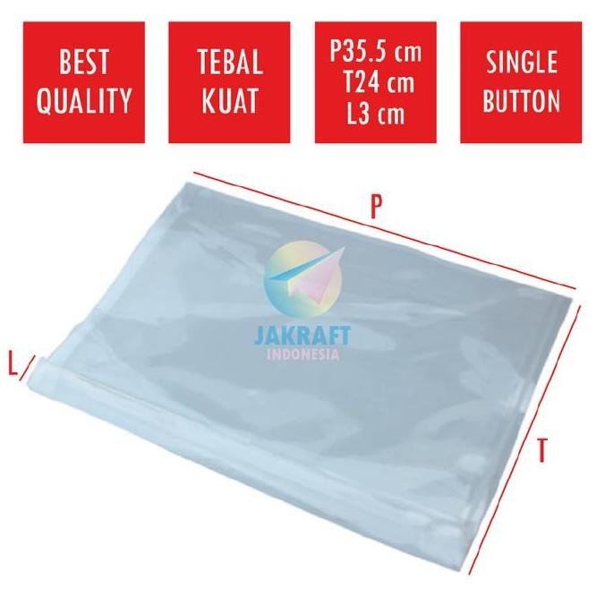 

tyS (12 Pcs) Map Amplop Kancing Plastik MY FOLDER Pasir 0.10 mm / FOLDER ONE Polos Tebal 0.13 mm Folio FC F4 Putih Clear Bening Transparan Tebal Document Bag Button