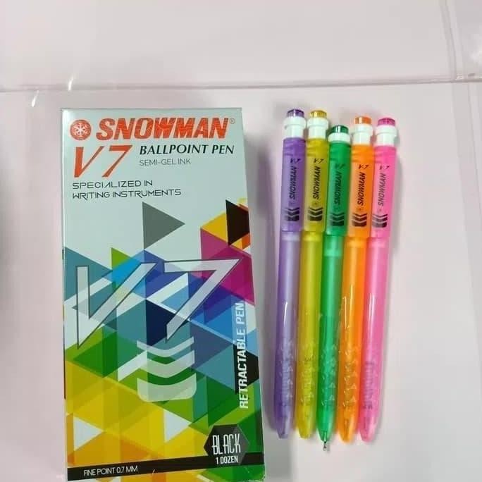 

tyS Pulpen Cetek SNOWMAN V7 / Pen Snowman Murah