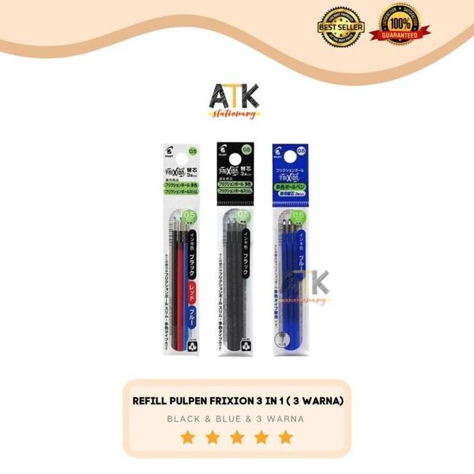 

tyS Refill isi Pulpen Frixion 3 in 1 ( pulpen 3 warna) atk