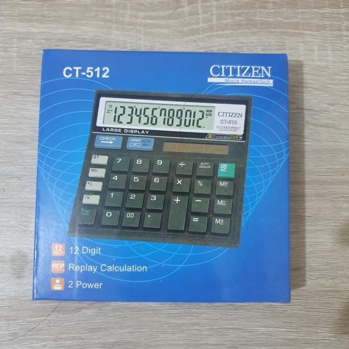 

tyS Kalkulator Citizen CT 512 (12 Digit ) - Check Correct