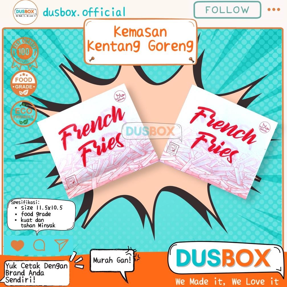 Bisa Cod Kantong Kentang Goreng / Kemasan Kentang Goreng / Kantong Kertas Kentang Goreng / Bungkus K