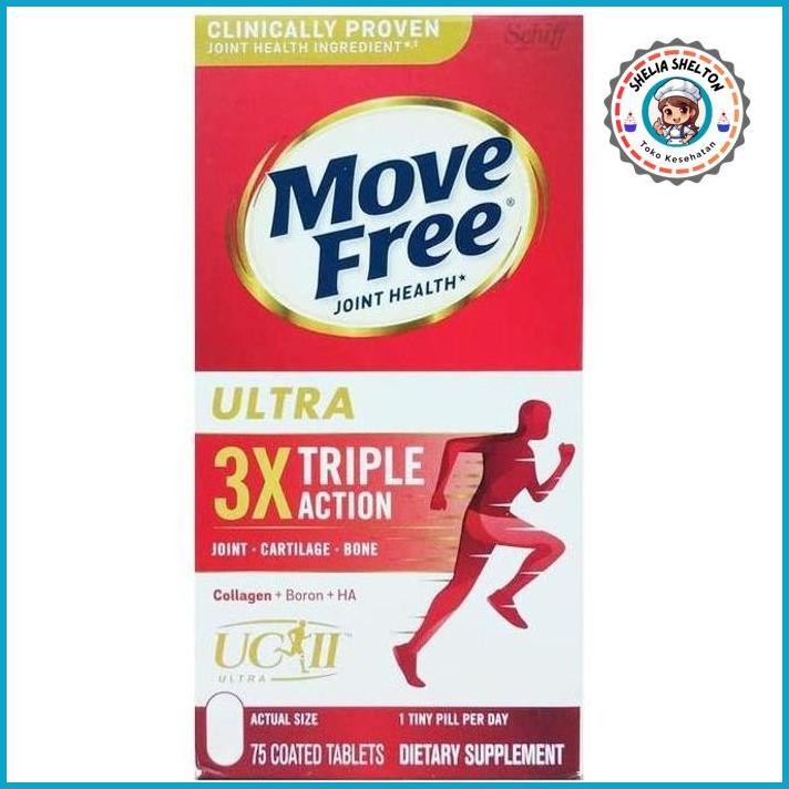 BARU.. SCHIFF SCHIF MOVE FREE JOINT HEALTH ULTRA TRIPLE ACTION MOVEFREE 75 TA