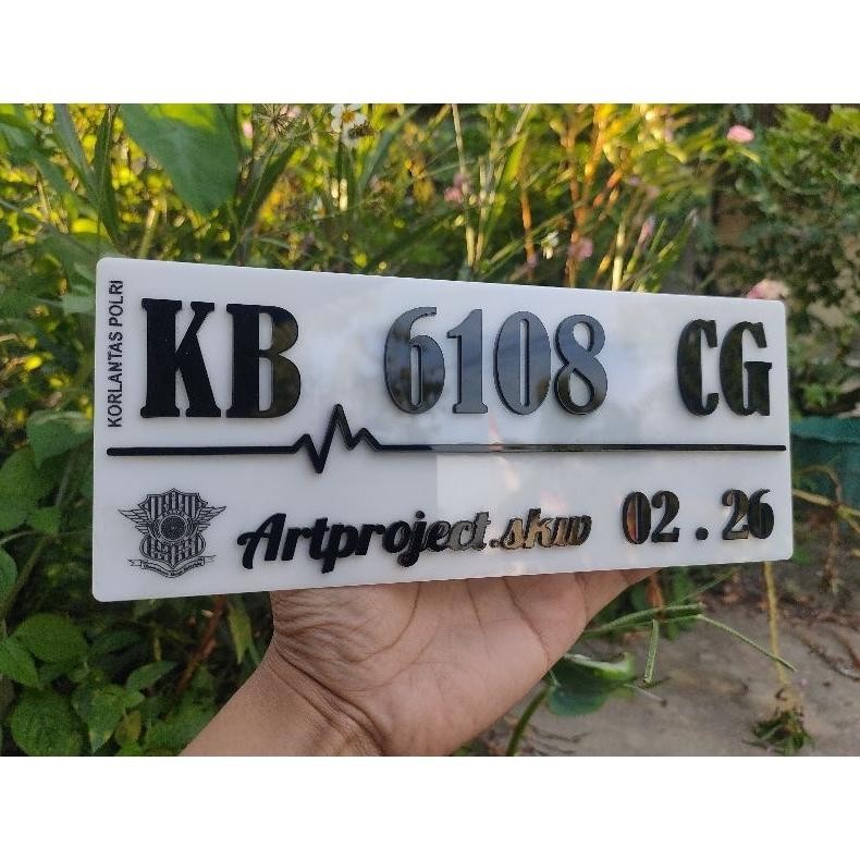 PLAT NOMOR MOTOR AKRILIK TIMBUL CUSTOM PLAT NOMOR VARIASI PLAT NOMOR MOTOR