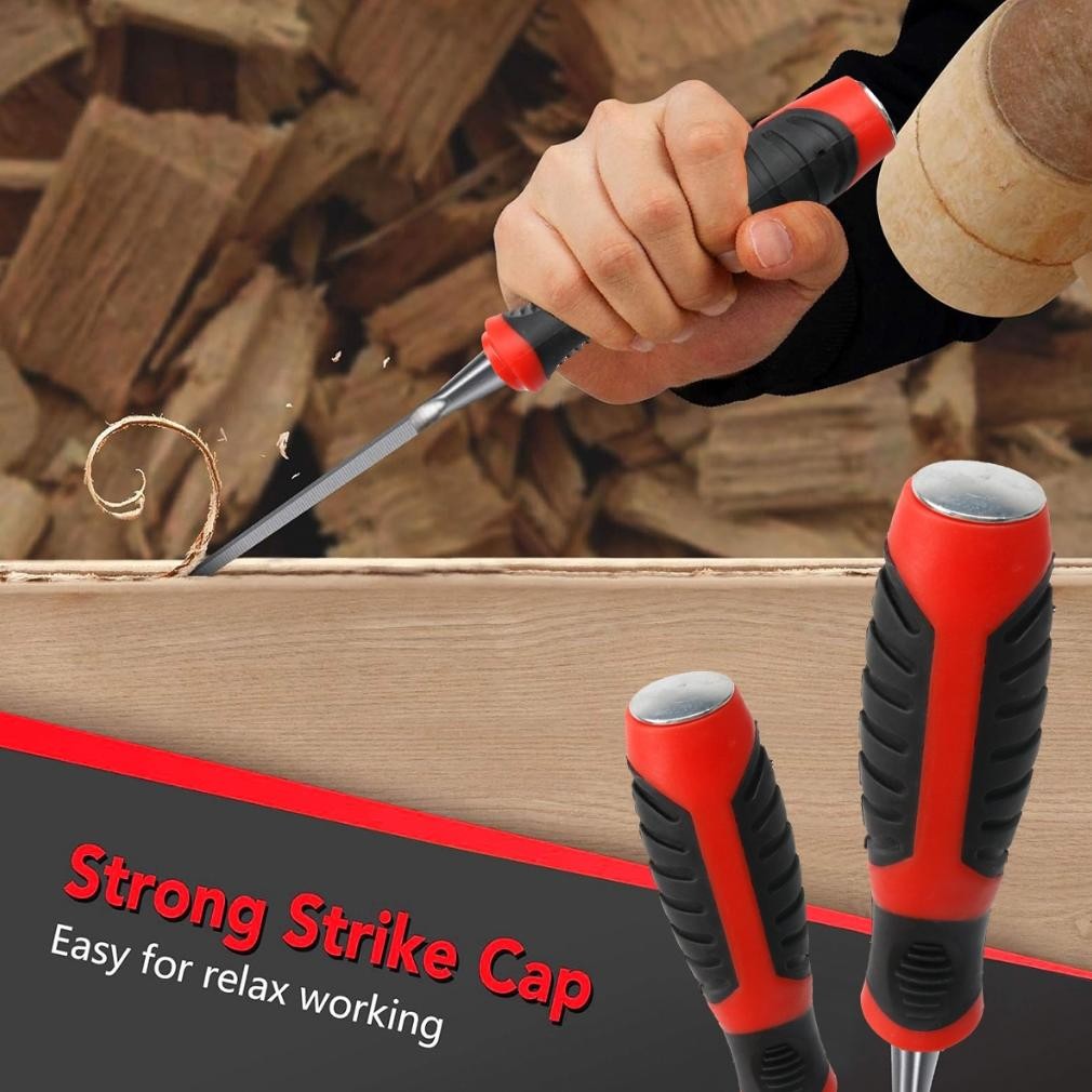 

new !!! JLD Pahat Kayu Pukul Punch Wood Chisel Gagang Fiber Tatah Kayu Super Tajam murah