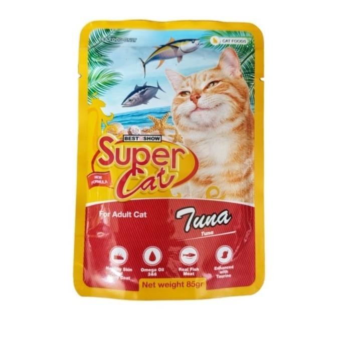 Super Cat Pouch Sachet Adult Tuna 85gr Super Cat Wet Food Tuna Adult
