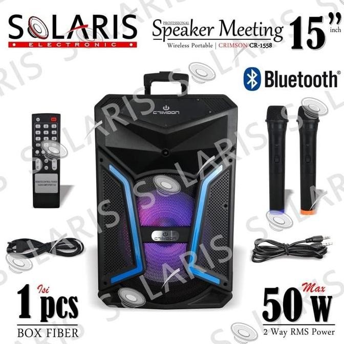 SPEAKER Meeting PORTABLE Wireless 15 Inch CRIMSON CR-1558