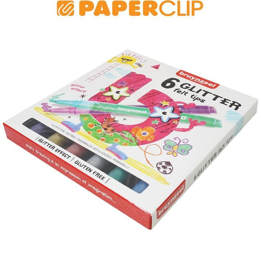 

SPIDOL BRUYNZEEL FELT TIPS GLITTER SET 6 60126006 murah
