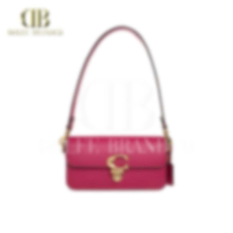 Studio Logo Plaque Baguette Shoulder Bag (CE331)