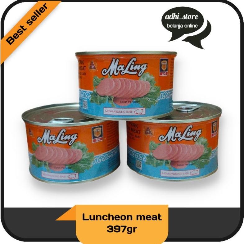 

TERLARIS Maling TTS Canned pork Luncheon Meat 397gr ( NON HALAL ) Siap kirim