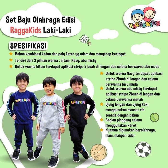 Setelan Olahraga Anak Laki-Laki Perempuan Raggakids - Set Training Anak Ragga Kids