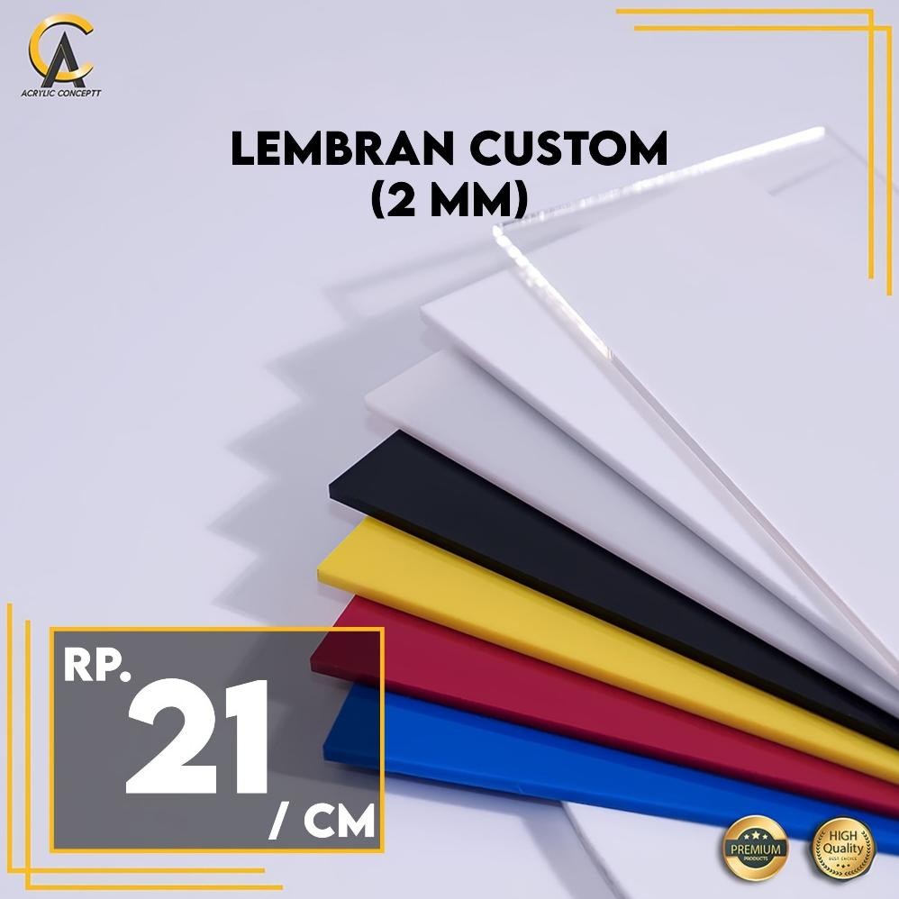 

redi Custom Potongan Akrilik 2mm Bentuk Persegi / Akrilik Lembaran 2mm
