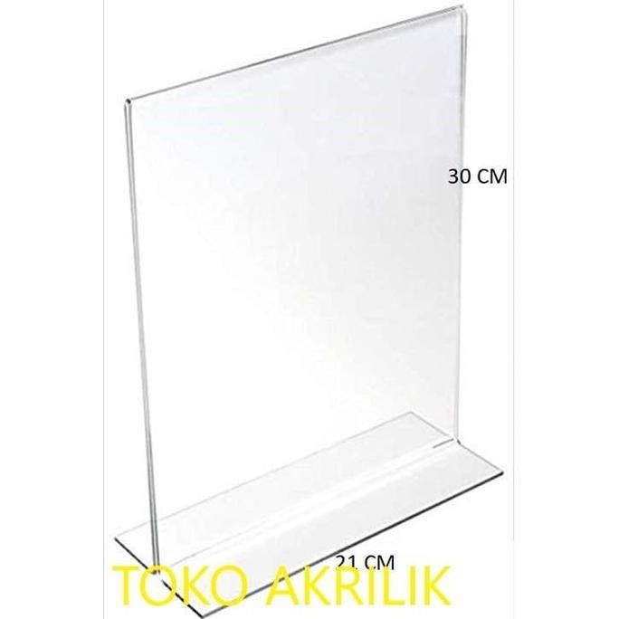 

redi Akrilik Menu / Nomor Meja / Tent Holder Akrilik / acrylic Ukuran A4