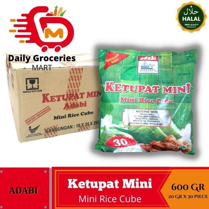 

Ketupat Mini Instant ADABI Mini Rice Cube - Ketupat Nasi isi 30Pcs