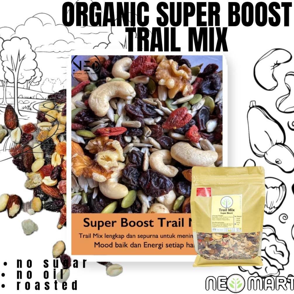 

TERMURAH Trail Mix Complete Neo 1kg(1.000gr) (Almond,walnut,sunflower,pumkin,mente,chia eed,gojiberry,cranberry,dark raisin,golden raisin) Siap kirim