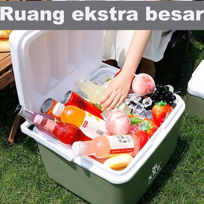 TERBARU - Cooler Box  Outdoor Ukuran Besar Picnic  Plastik Cooler Box Pendingin Kotak Beku Tetap Pen