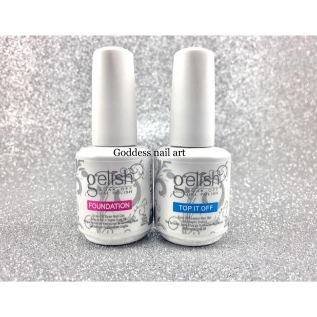 TERMURAH - TOP COAT & BASE COAT GELISH HARMONY 15 ML KUTEK GEL Art Nail