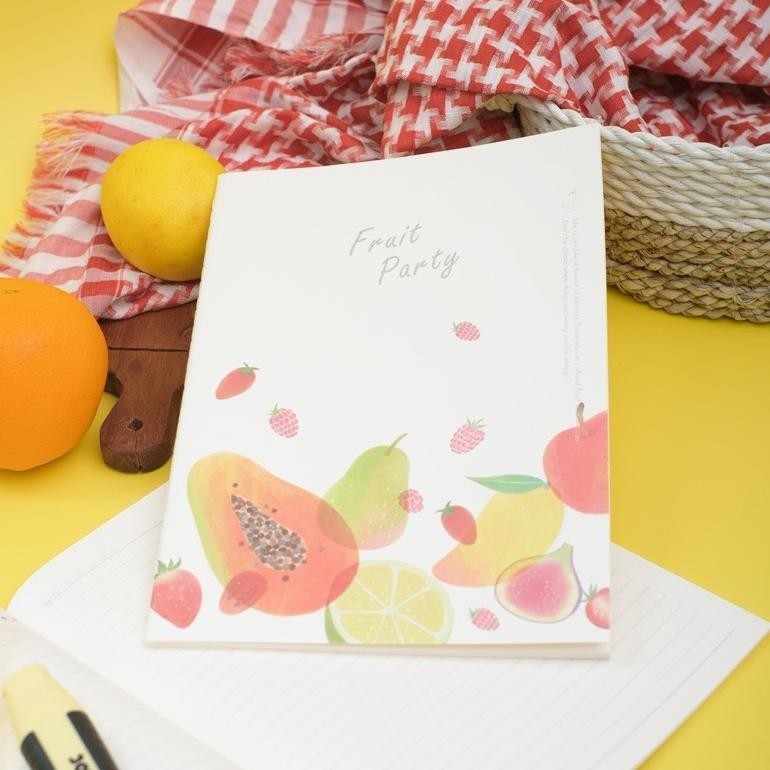 

Oy58 ZAI-2530 Fruit Party Buku Notebook B5 42 Lembar Ruled / Catatan Bergaris Lucu Unik Murah Original Sale