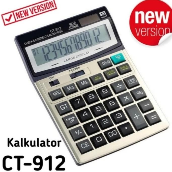

tg-342 TERLARIS!! KALKULATOR CT-912 KALKULATOR CHECK CORRECT 12Digit - CALCULATOR DESKTOP CT912 Sale Original