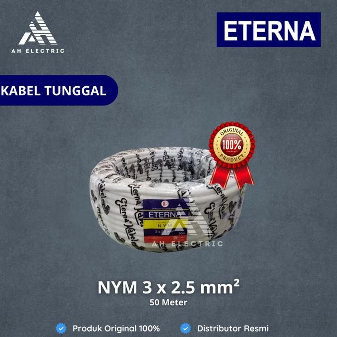 Kabel NYM 3x2.5 Eterna @50m / NYM 3x2,5 / NYM 3x2 5