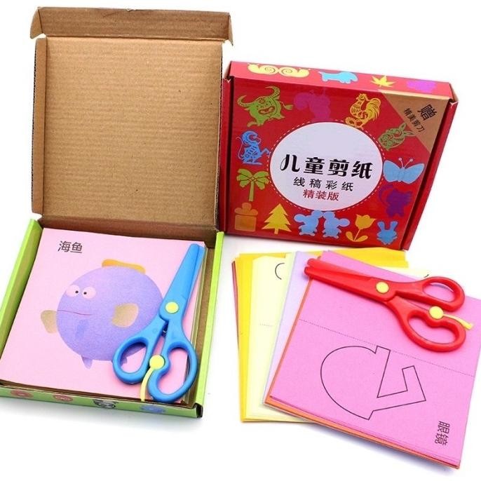 

tyS Cutting Paper Set Free Kids Scissors - Mainan Motorik Gunting Edukasi