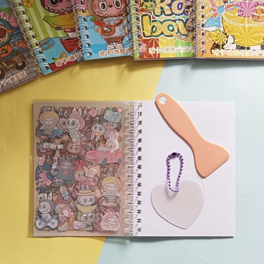 

gs-56 gfd-6 Labubu SET Sticker Book - Stiker Plastik Buku Lucu Murah Berkualitas Viral Terlaris