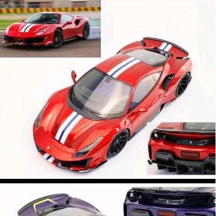 baru  DCM 1/64 Novitec Ferrari 488 Pista Diecast Mobil Miniatur murah