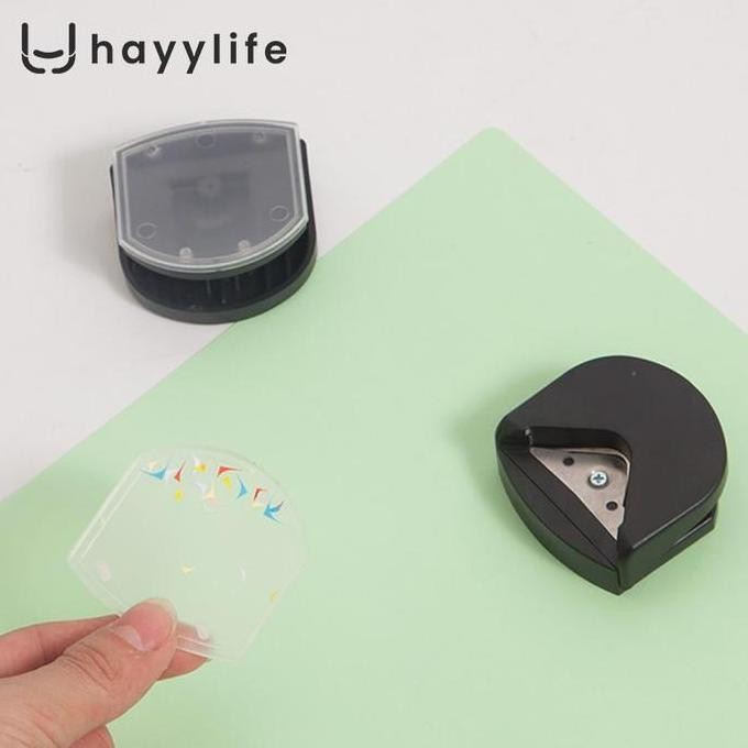 

tyS HAYYLIFE Round Corner Cutter Stainless -Pemotong Kertas Pemotong Baja Kepala Manual Memotong Kertas Foto Pemotong Sudut Bulat HL-AIA616