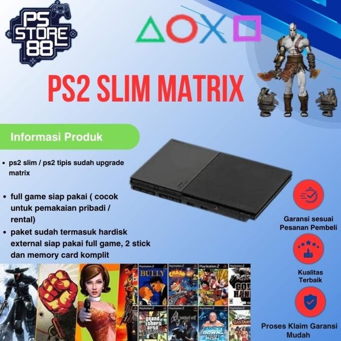 PS2 SLIM HARDDISC | PAKET KOMPLIT SIAP PAKAI | FULL GAME murah