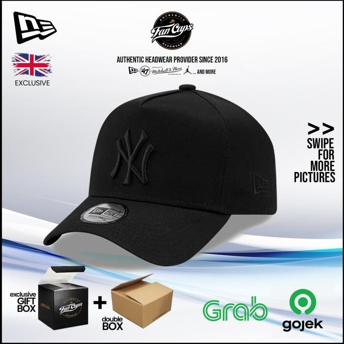 [ORIGINAL] New York Yankees Black Essentials A-FRAME | Topi New Era
