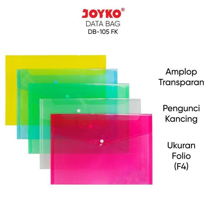 

new !!! JOYKO DATA BAG TRANSPARENT MAP KANCING A4 F4 FOLIO TRANSPARAN JOYKO DB-105FK LUSIN [12PCS] murah