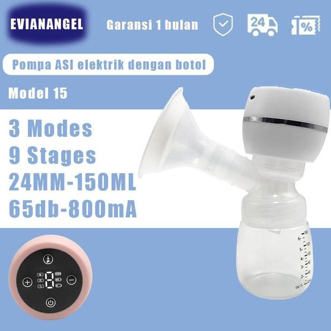 NEW EVIANANGEL EB15 Pompa Payudara Tanpa Kabel Listrik Sepenuhnya Otomatis Pompa Payudara Portabel H