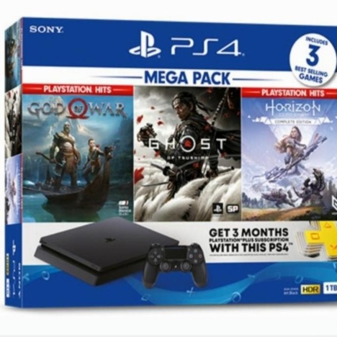 ps4 slim 1tb mega pack / playstation 4 resmi sony indonesia murah