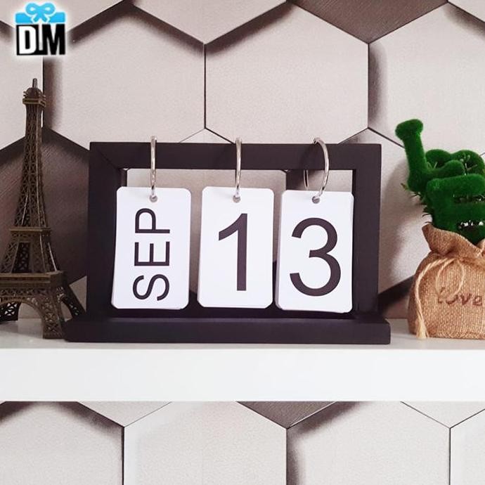 

new !!! Kalender Abadi Everlasting Calendar Kalender Kayu meja Unik Kalender 2021 2022 2023 Dekorasi Rumah Hampers Natal Tahun Baru Imlek Lebaran Souvenir Nikah#M murah