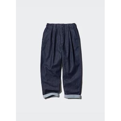 UNIQLO KIDS PLEATED WIDE PANTS | DENIM