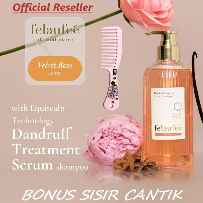 FELAUFEE - Dandruff Treatment Serum Shampoo - Velvet Rose | Anti Ketombe | Equiscalp Technology