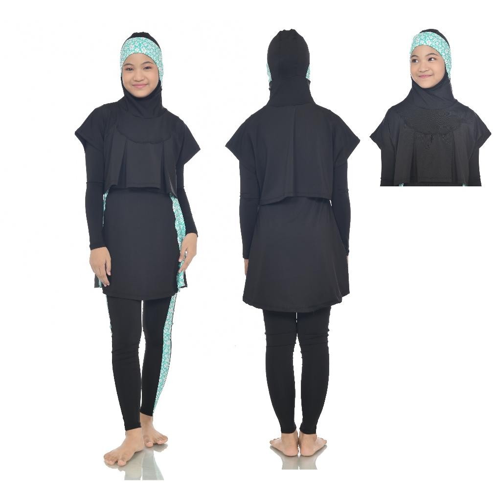 New Baju Renang Muslim Anak SD Tanggung Diving Muslimah Syar,i Perempuan Usia 7-14 Tahun